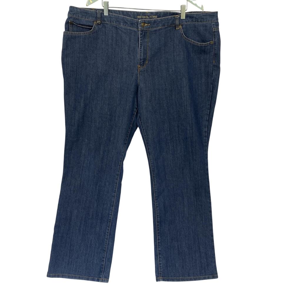 Michael Kors Bootcut Jeans Womens 22W Blue Medium Wash High Rise Stretch 46x33